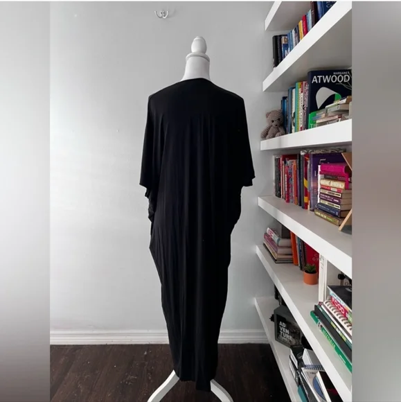 Barefoot Dreams Luxe Milk jersey kaftan black - Picture 6 of 16